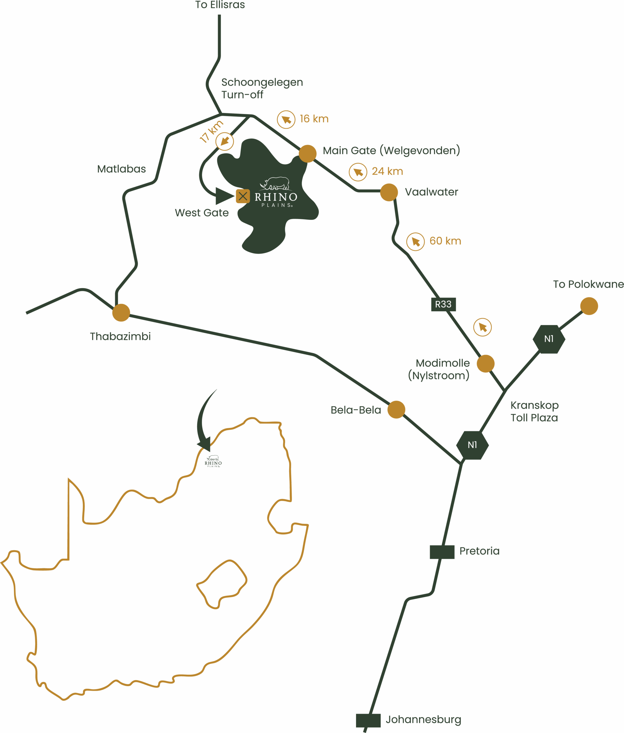 Rhino Plains Map